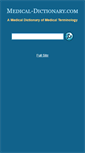Mobile Screenshot of medical-dictionary.com