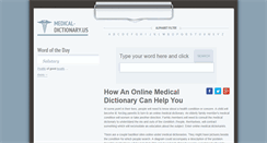 Desktop Screenshot of medical-dictionary.us